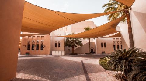 Courtyard with covered shade