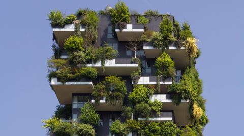 Many innovations can make a difference on climate change at domestic level. These may be as easy as green roofs. Photo: Victor Garcia - unsplash.com under creative commons https://creativecommons.org/licenses/by-nc-nd/2.0/ High Rise building using green roof technology