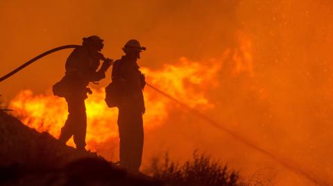 Good design can substantally reduce the risk that wildfire poses to your property and even your life. Credit: skeeze - pixabay.com https://pixabay.com/photos/forest-fire-hose-water-wildfire-3694495/ Firefighters use a hose to control a wildfire