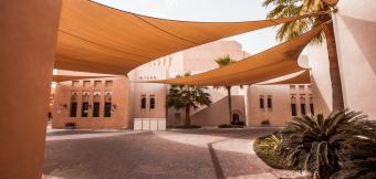 Courtyard with covered shade